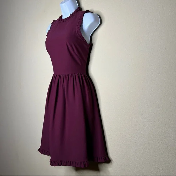 KATE SPADE Ma Cherie Ruffled Fit-and-Flare Sleeveless Day Dress - NJMU7870 -Sz 0 - Picture 6 of 12